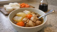 切って入れるだけで味しみ：炊飯器で作る大根・にんじん・鶏もも肉のほっこり煮物