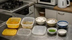 タッパーの油汚れがこすらず落ちる、洗剤＋水で振るだけの簡単手順