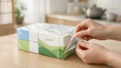 箱ティッシュの外装ビニールが開かないときの正解は「継ぎ目」を横に引く