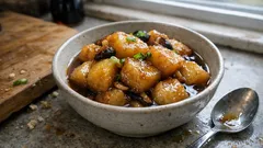 いしる(いしり)で煮るだけ、じゃがいもの旨みが引き立つ「いしる煮」の作り方