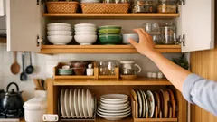 キッチン収納は取り出しやすさが9割、吊戸棚と食器棚の配置ルール