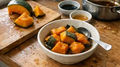 煮汁少なめでほくほく。置き時間で味がしみる「かぼちゃの煮物」